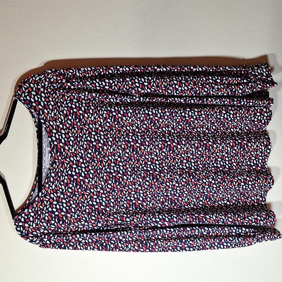 Kim Rogers Blue and Pink Patterned Top - Picture 1 of 5